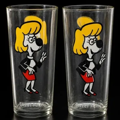Sale Photo Thumbnail #69: Pair of Sweet Polly Glass Tumblers