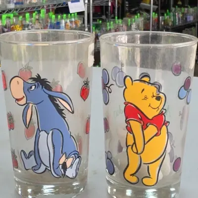 Sale Photo Thumbnail #393: Winnie the Pooh and Eeyore Glass Tumblers