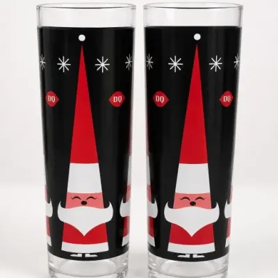 Sale Photo Thumbnail #4: Pair of Dairy Queen Santa Glasses