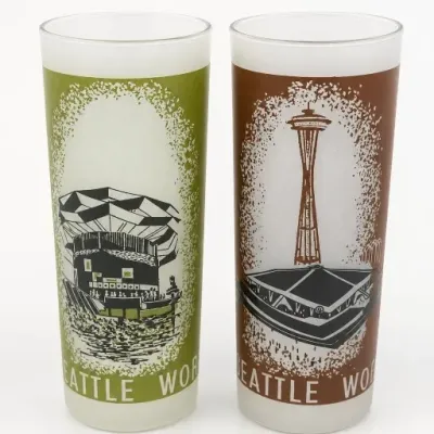 Sale Photo Thumbnail #13: Seattle World's Fair Glass Tumbler Pair