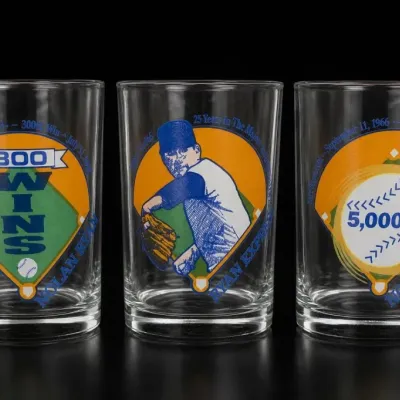 Sale Photo Thumbnail #285: Nolan Ryan Commemorative Glass Tumbler Trio