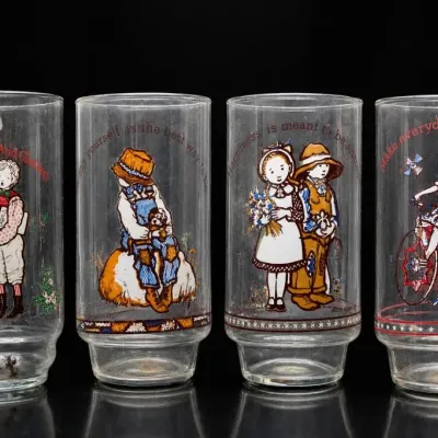 Sale Photo Thumbnail #236: Set of Four Holly Hobbie Character Glasses