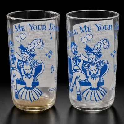 Sale Photo Thumbnail #62: Pair of Tell Me Your Dream Blue Graphic Glasses