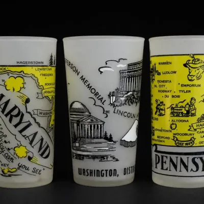 Sale Photo Thumbnail #258: Maryland Washington DC and Pennsylvania Souvenir Glasses