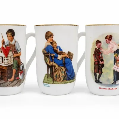 Sale Photo Thumbnail #263: Norman Rockwell Porcelain Mug Trio