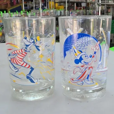 Sale Photo Thumbnail #288: Pair of Disney Character Glass Tumblers