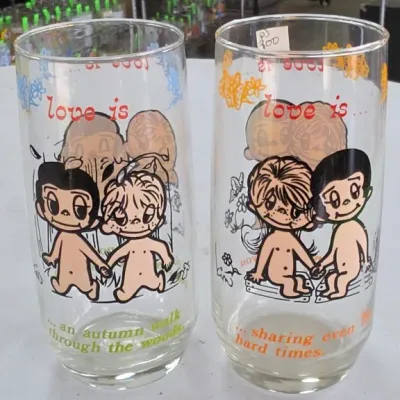 Sale Photo Thumbnail #347: Pair of Love Is Cartoon Glasses