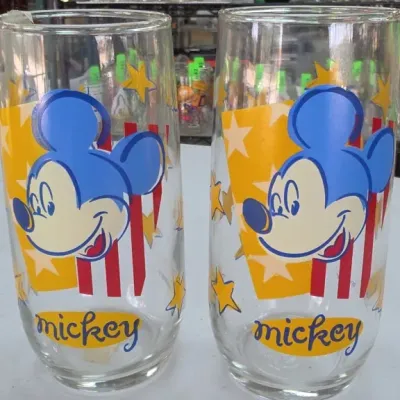 Sale Photo Thumbnail #207: Pair of Mickey Mouse Glass Tumblers