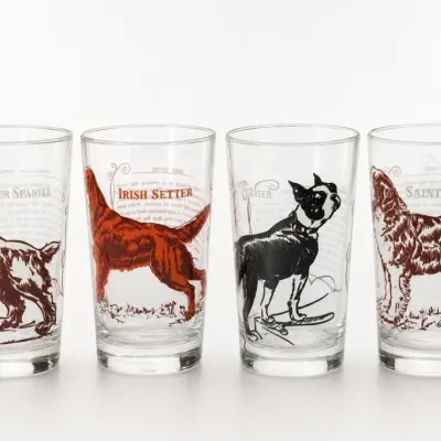 Sale Photo Thumbnail #97: Set Of Four Dog Breed Glasses