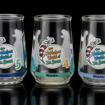 Sale Photo Thumbnail #38: Set of Three Welch’s The Wubbulous World of Dr. Seuss Glasses