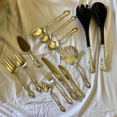 Gorham English Gadroon Sterling Silver Flatware. Approx 30 place settings. 