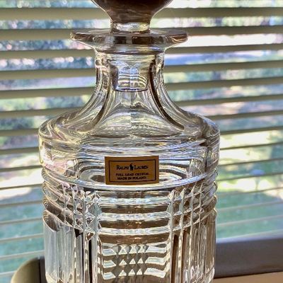 Collectible Vintage Ralph Lauren crystal decanter 