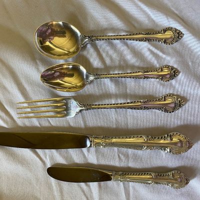 Gorham English Gadroon Sterling Silver Flatware. Approx 30 place settings. 