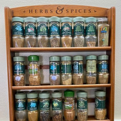 Vintage wall spice rack