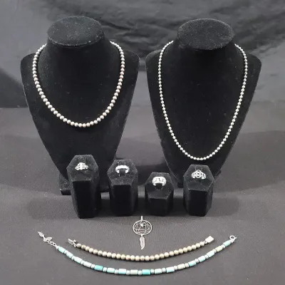 Sterling Necklaces, Bracelets, Rings & Pendant 