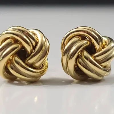 14K Gold Love Knot Earrings