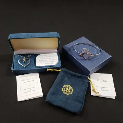 The Bradford Exchange "My Darling Daughter" & "Always In My Heart" Diamond Jewelry 