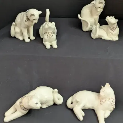 Lenox Feline Figurines with Swarovski Crystal Accents