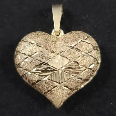 14K Gold Heart Pendant 