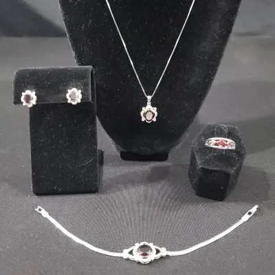 .925 Gemstone Jewelry Set