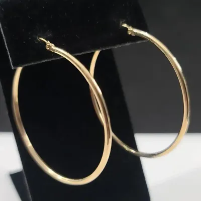 14K Gold Large Hoop Earrings