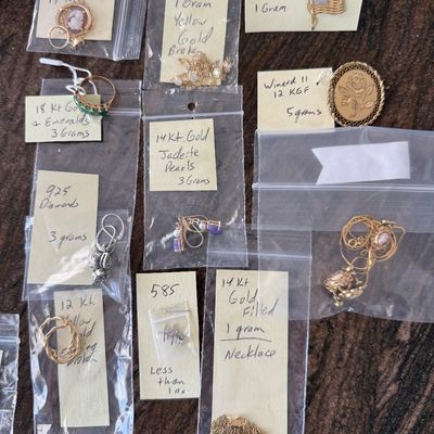 Sale Photo Thumbnail #6: Huge selection of gold and silver jewelry. More than listed in photos. 