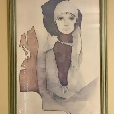 Christine Rosamond "Simone" Framed Vintage Print