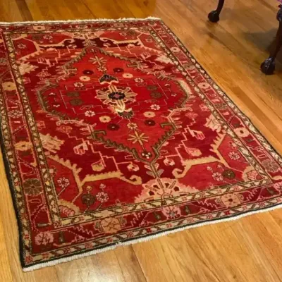 Burgundy Traditional Area Rug