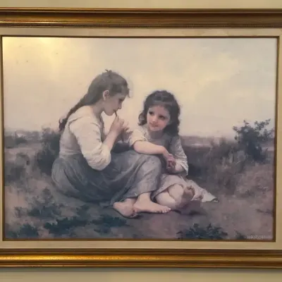 William-Adolphe Bouguereau “Childhood Idyll” Framed Print
