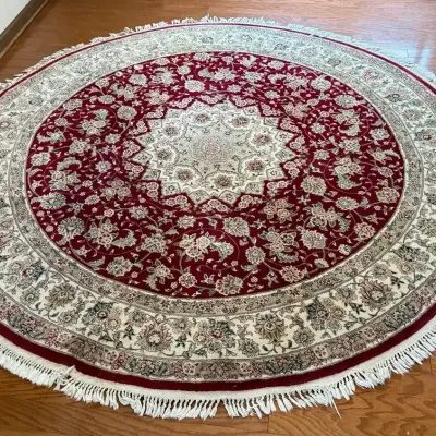 Round Persian-Style Medallion Area Rug