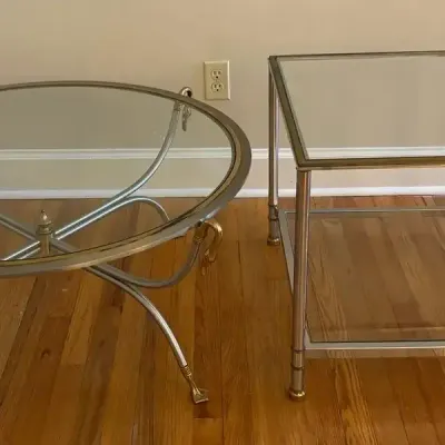 Modern Glass Top Accent Tables