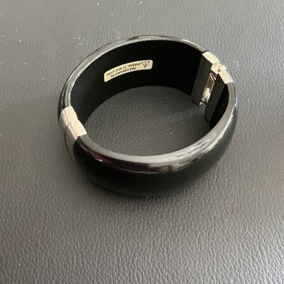 Sale Photo Thumbnail #122: Black hinged fashion cuff 
Please see attached pictures