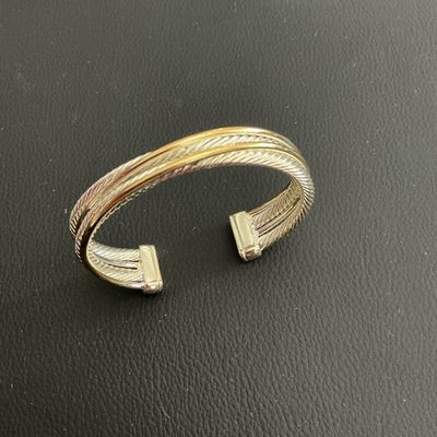 Sale Photo Thumbnail #200: Beautiful SilverTone and Gold Tone Bracelet 
Please see attached pictures