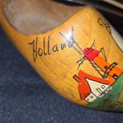 Sale Photo Thumbnail #926: Vintage Hand-Painted Wooden Klompen Souvenirs