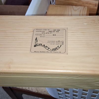 Sale Photo Thumbnail #989: Craft-Art CA7-300 Unfinished Wood Jewelry Box