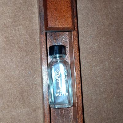 Sale Photo Thumbnail #856: Vintage Sick Call Crucifix with Holy Water Bottle