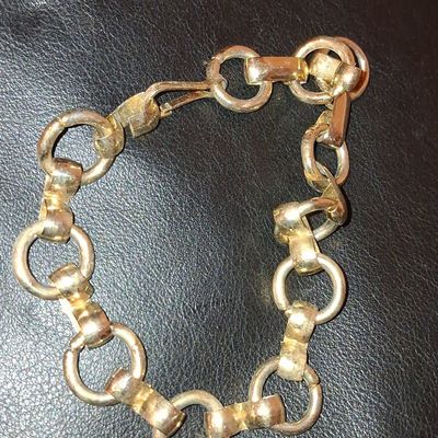 Sale Photo Thumbnail #715: Vintage Gold Tone Chunky Oval Link Chain Bracelet