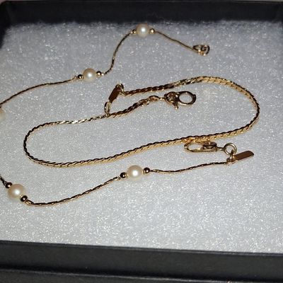 Sale Photo Thumbnail #78: 14K Gold Freshwater Pearl Station Necklace