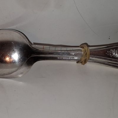 Sale Photo Thumbnail #961: 1847 Rogers Bros. Old Colony Silverplated Spoons
