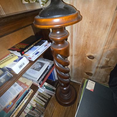 Sale Photo Thumbnail #223: Vintage Barley Twist Floor Lamp with Cane Shade