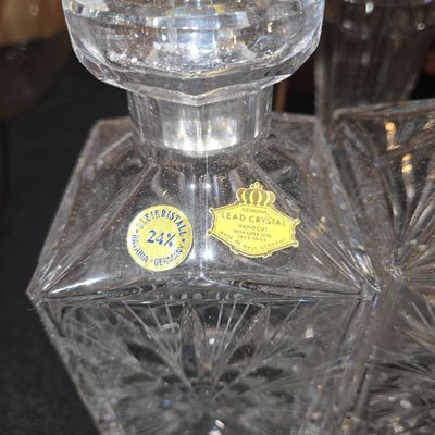 Sale Photo Thumbnail #465: Pair of West German 24% Lead Crystal Decanters