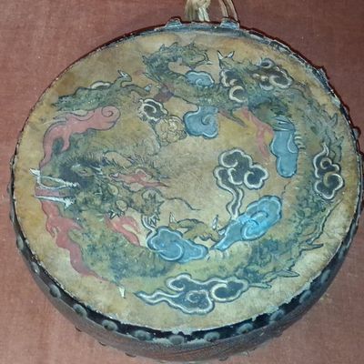 Sale Photo Thumbnail #271: Vintage Chinese Hand-Painted Dragon Tom Tom Drum