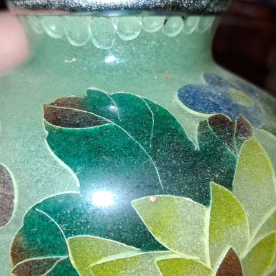 Sale Photo Thumbnail #503: Japanese Cloisonné Enamel Vase 6"