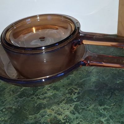 Sale Photo Thumbnail #605: CorningWare Visions Amber Cookware Set with Lid