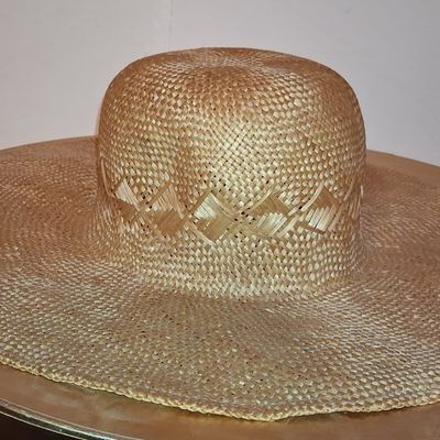Sale Photo Thumbnail #899: Vintage "Made in PRC" Wide-Brim Straw Sun Hat
