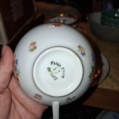 Sale Photo Thumbnail #978: Felda China Germany Floral Teacup and Saucer