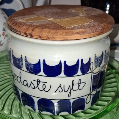 Sale Photo Thumbnail #416: Rörstrand 'Godaste Sylt' Jam Jar by Marianne Westman