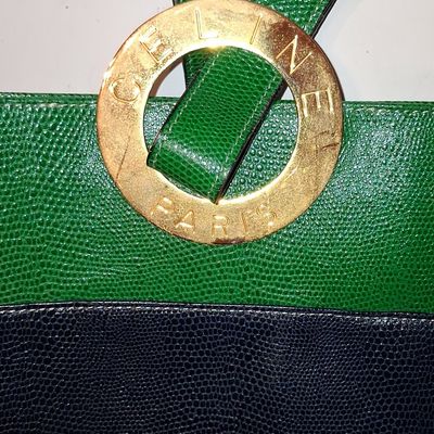 Sale Photo Thumbnail #128: Celine Paris Multi-Colored Lizard-Embossed Tote