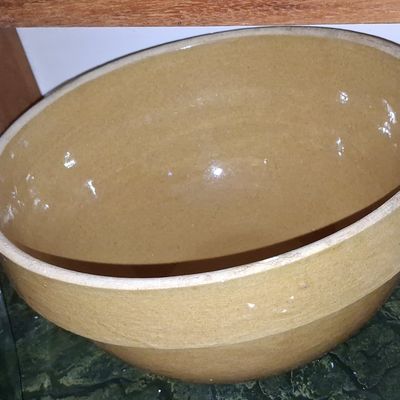 Sale Photo Thumbnail #567: Robinson Ransbottom Pottery (RRP) Yellow Ware Mixing Bowl