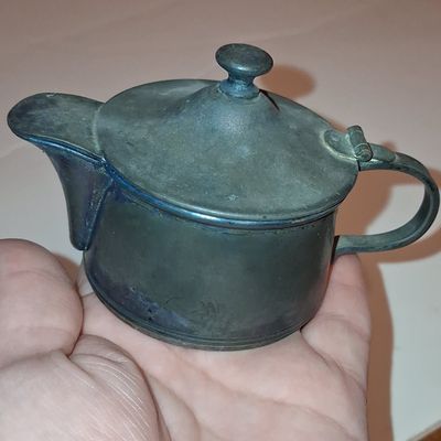 Sale Photo Thumbnail #827: Vintage Miniature Pewter Creamer